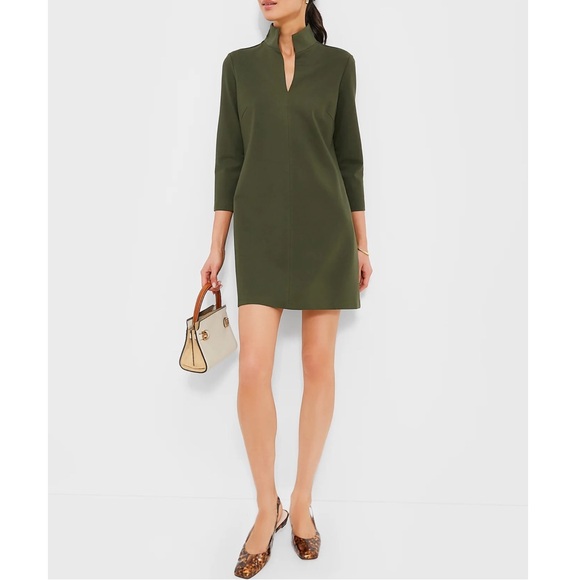 TUCKERNUCK Olive Green Ponte Clifton Dress - Picture 2 of 13
